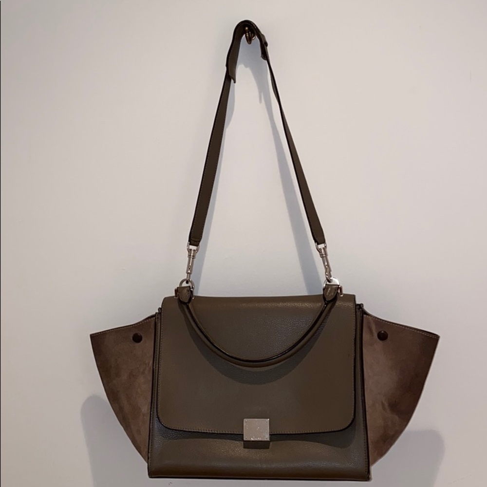 Celine Trapeze Bag, Elephant Grey, Authentic